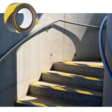 Ikonka Art.KX5113_1 Anti-slip protective tape 5cmx5m black/yellow