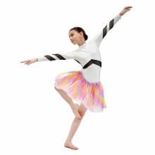 Ikonka Art.KX5072_4 Tulle skirt tutu costume rainbow costume