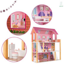 Ikonka Art.KX5191 LULILO Tulipo 70cm wooden dolls' house