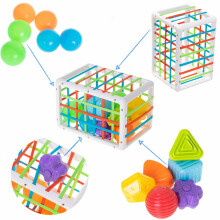 Ikonka Art.KX5466 Flexible cube sorter toy plug-in rectangle