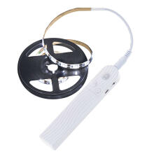 Ikonka Art.KX4943_1 Ar akumulatoru darbināma USB kustības detektora LED sloksne 1M auksti balta