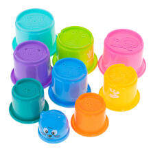 Ikonka Art.KX4940 Educational cups tower pyramid numbers and fruit