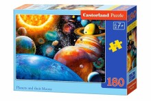 Ikonka Art.KX4801 CASTORLAND Puzzle 180el. Planets and their Moons