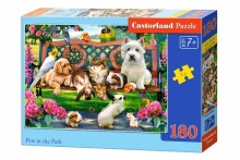 Ikonka Art.KX4800 CASTORLAND Puzzle 180el. Pets in the Park