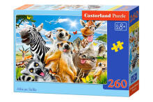 Ikonka Art.KX4798 CASTORLAND Puzzle 260el. African Selfiey - African animals