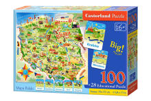 Ikonka Art.KX4797 CASTORLAND Izglītojoša puzzle Polijas karte
