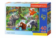 Ikonka Art.KX4792 CASTORLAND Puzzle 40el. Maxi Jungle Animals - Džungliloomad - Džungliloomad