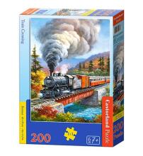 Ikonka Art.KX4791 CASTORLAND Puzzle 200el. Vilcienu pārbrauktuve - vilciens