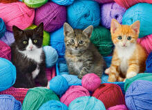 Ikonka Art.KX4788 CASTORLAND Puzzle 300el. Kittens in Yarn Store - Kittens in the wool