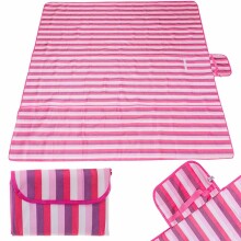 Ikonka Art.KX4991 Beach mat beach picnic blanket 200x200cm pink