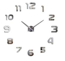 Ikonka Art.KX7844 Wall clock large 80-120cm silver 12 digits