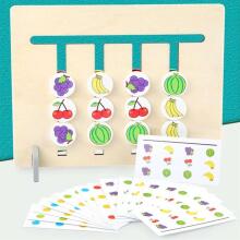 Ikonka Art.KX7202 Wooden educational toy match colours montessori fruit