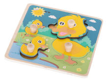 Ikonka Art.KX5368_1 Wooden jigsaw puzzle duck duck