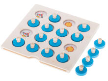 Ikonka Art.KX5365 Wooden puzzle board game memory + 4 cards