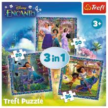 TREFL ENCANTO Pužļu komplekts 3in1, 20+36+50 gab.