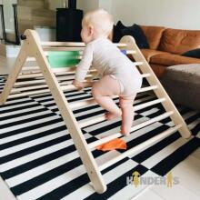 Kinderis Montessori Climber Art.L-UA-LAK-80-1  Koka kāpšanas trīsstūris ar divpusēju slidkalniņu 80 cm (Izcila kvalitāte)