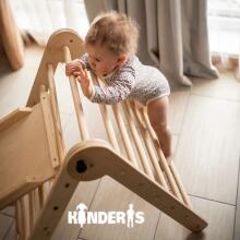 Kinderis Montessori Climber Art.L-UA-LAK-65-1 Koka kāpšanas trīsstūris ar divpusēju slidkalniņu 65 cm (Izcila kvalitāte)
