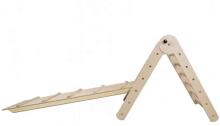 Kinderis Montessori Climber Art.L-UA-LAK-65-1 Koka kāpšanas trīsstūris ar divpusēju slidkalniņu 65 cm (Izcila kvalitāte)