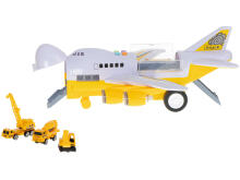 Ikonka Art.KX5987 Transporter aircraft + 6 cars construction vehicles side/front