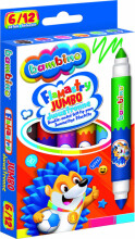 Ikonka Art.KX5477 BAMBINO Double-sided markers Jumbo 6 pcs/12 colours