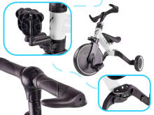 Ikonka Art.KX5377 Trike Fix Mini cross-country tricycle 3in1 with pedals white