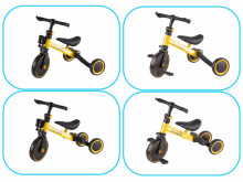 Ikonka Art.KX5377_1 Trike Fix Mini krosinis triratukas 3in1 su pedalais geltonas