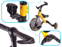 Ikonka Art.KX5377_1 Trike Fix Mini cross-country tricycle 3in1 with pedals yellow