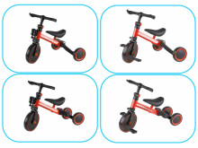 Ikonka Art.KX5377_2 Trike Fix Mini krosinis triratukas 3in1 su pedalais raudonos spalvos