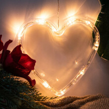 Ikonka Art.KX5246 LED pakabukai Kalėdų dekoracijos širdis