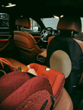 La bebe™ Car Seat Protector Avocado Art.148788 Neutral Aizsargpārvalks autosēdeklim (Autokrēsla atzveltnes aizsārgs, sēdekļa muguras pārsegs )