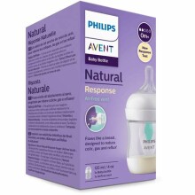 Philips Avent Natural Response Airfree Art.SCY670/01 Бутылочка для кормления  природный поток с клапаном , 0M+,125мл