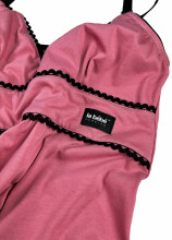 La Bebe™ Nursing Cotton Mia Art.136505 Pink Grūtnieču barošanas naktskrekls topošām māmiņām ar mežģinēm