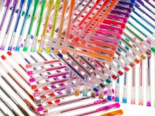 Ikonka Art.KX5554 Coloured glitter gel pens set of 140pcs.