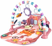 Ikonka Art.KX5405 Educational mat with piano and rattles pink