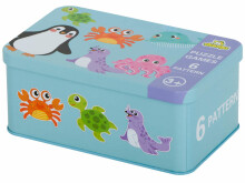 Ikonka Art.KX6016 Puzzle in a can sea animals 25 puzzles