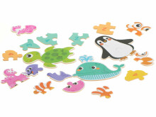 Ikonka Art.KX6016 Puzzle in a can sea animals 25 puzzles