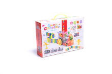 Ikonka Art.KX6680_1 Lokomotīve Vilciens domino puzzle caurspīdīgs
