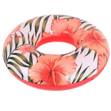 Ikonka Art.KX6099_1 BESTWAY 36237 Wheel inflatable flowers leaves white-pink