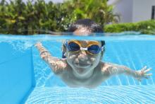 Ikonka Art.KX5011 BESTWAY 21002 Children's swimming goggles blue