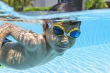 Ikonka Art.KX5011 BESTWAY 21002 Children's swimming goggles blue