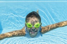 Ikonka Art.KX5011_1 BESTWAY 21002 Vaikų plaukimo akiniai žali