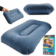 Ikonka Art.KX5014_1 BESTWAY 67121 Travel inflatable velour cushion navy blue