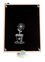 Ikonka Art.KX4629_1 Wooden farm two-sided chalkboard manipulation board natural farm