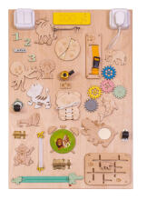Ikonka Art.KX4627 Wooden two-sided chalkboard ZOO animals