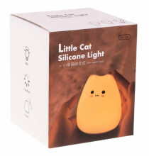 Ikonka Art.KX7207 Little Cat touch nakts gaisma - silikona LED