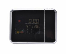 Projekcijas pulkstenis ar LCD ekrānu un laika apstākļu mērītāju
