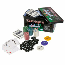 Pokera komplekts kastē, 200 žetoni