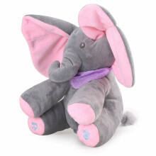 Interaktīvs zilonis - pelēks un rozā