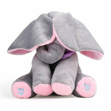 Interaktīvs zilonis - pelēks un rozā