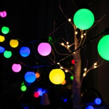 100 LED Ziemassvētku vītnes burbuļi, garums 11m., Daudzkrāsains, 2022G